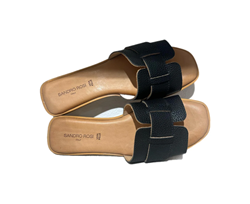 CIABATTINA IN PELLE NERA